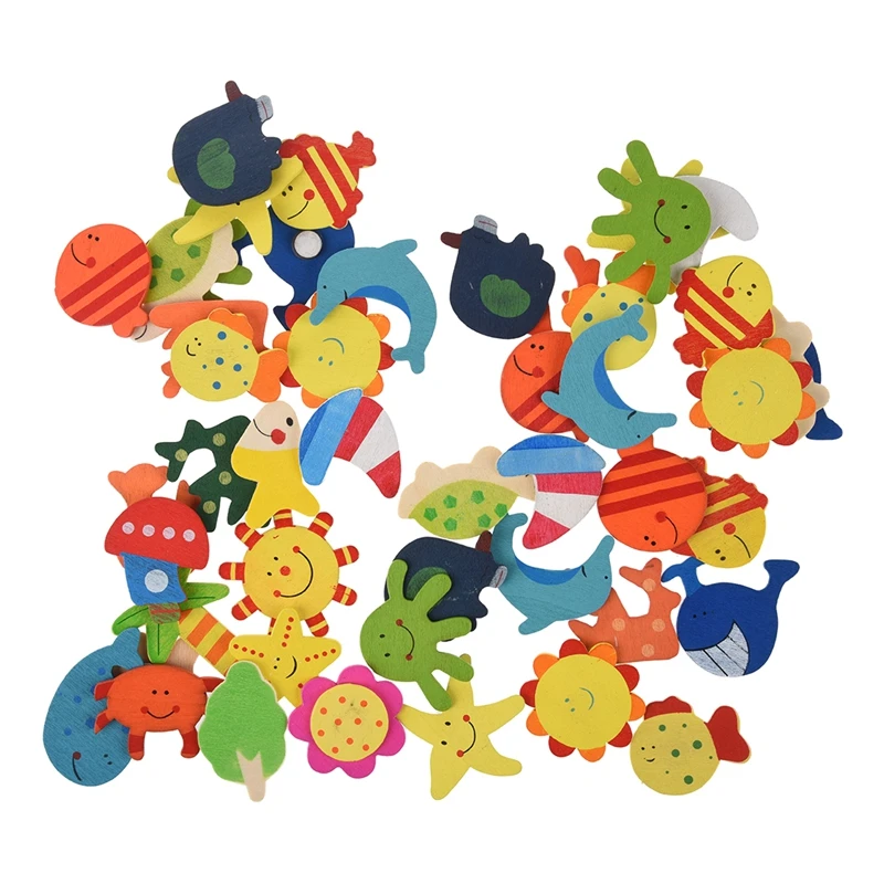48pcs coloured wooden nets drawing anime for children. | Дом и сад