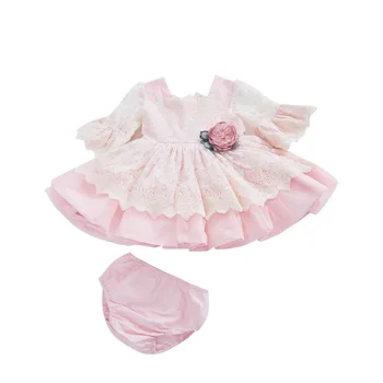 

Children Boutique Spanish Floral Dresses for Girls Royal Style Baby Frocks infant Christening Gown Toddler Birthday Vestido