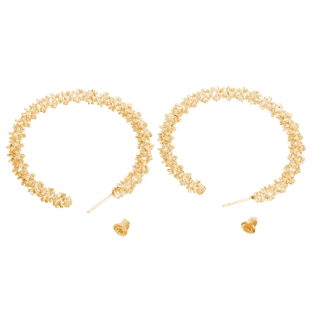 Shellhard Big Round Hoop Earrings Sliver Gold Alloy Large Circle Earrings Women Charming Jewelry Gift Punk Statement Earrings