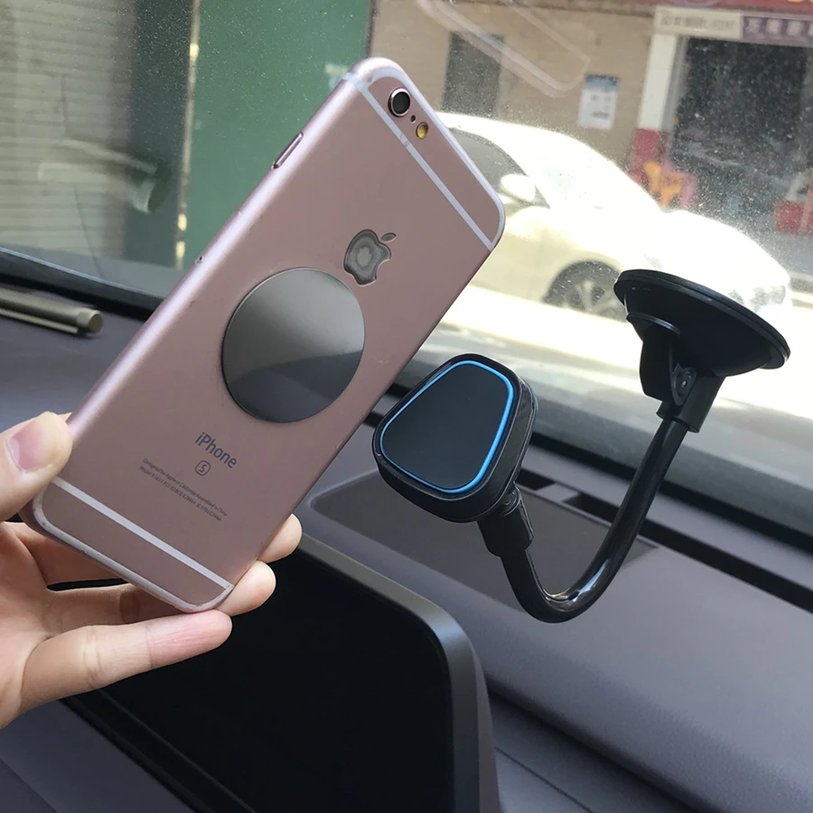 mobile stand Car Windshield Magnetic Phone Holder Flexible Long Arm Mount GPS Support Stong Magnet Stand Holder For Moblie Phone Samsung phone holder for car