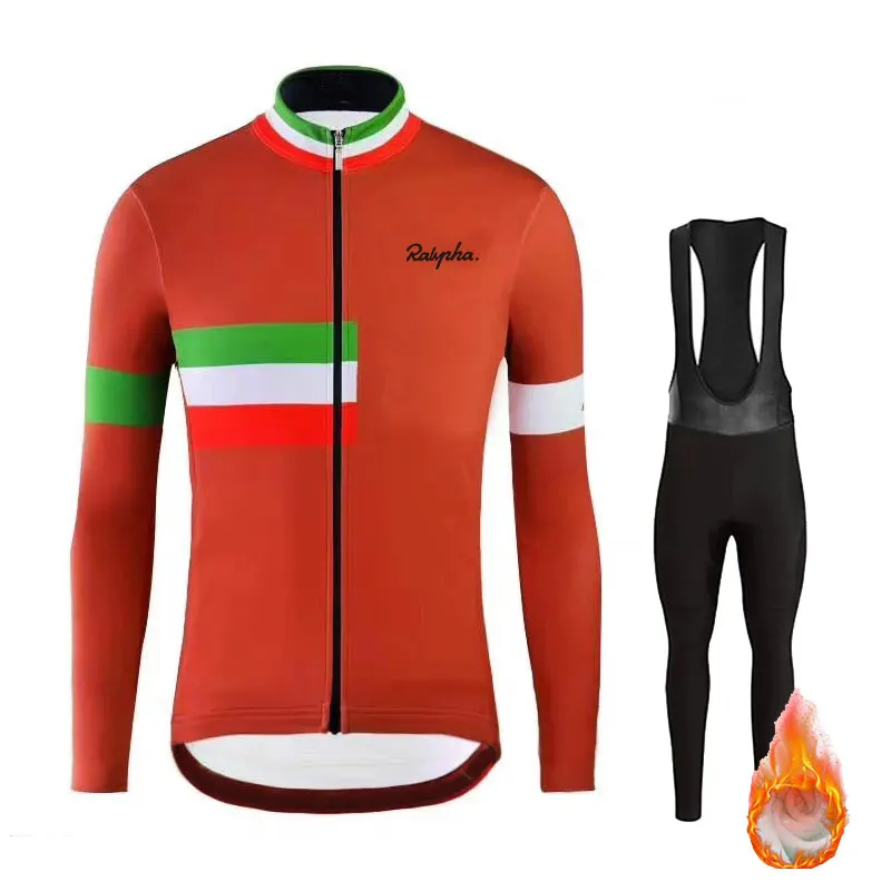 Rapha зимний теплый костюм из Джерси для велоспорта, костюм с нагрудником, Ropa Ciclismo Invierno road, велосипедная толстовка, Триатлон, Триатлон, трико, комплект
