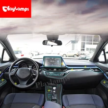 Toyota chr tpu 필름 용 자동차 액세서리 toyota chr 2018-2019 용 투명 스티커 센터 콘솔 보호 커버(China)