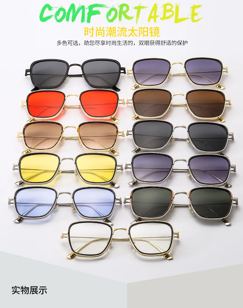 Oversized Sunglasses Women Fashion New Brand Big Square Frame Flat Top Sun Glasses Female Vintage Retro Full Black Sunglass NX