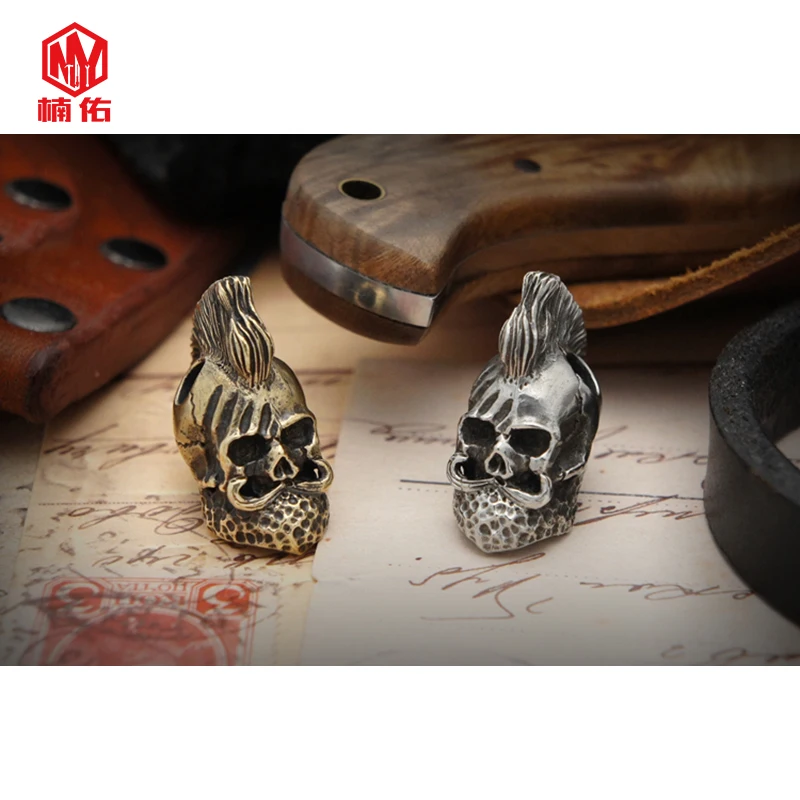 

1PC Indian Moxigan Soul Skull Paracord Beads Knife Beads Rope Cord Necklace Bracelet Flashlight EDC Beads Lanyard Pendants