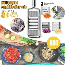 

Stainless Steel Shredder Cutter Portable Manual Vegetable Slicer Easy Clean Grater with Handle Multi Purpose Home Kitchen Tool