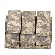 ОХОТА MOLLE тройной подсумок для магазинов в страйкболе AR15 M4 5,56 мм Журнал Mag Чехол Пистолет дамская сумка