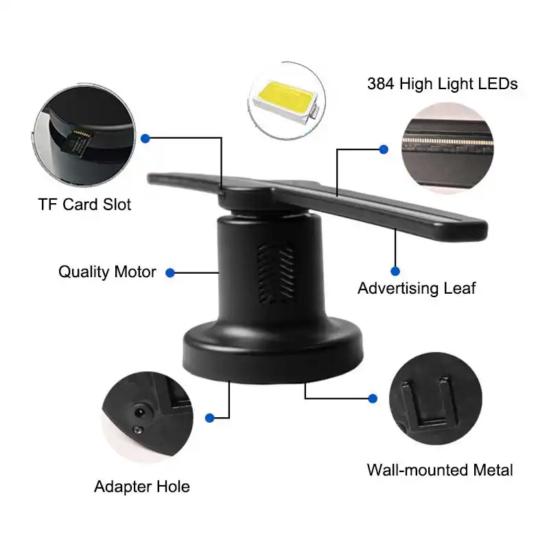 384 Led 高解像度 3d ホログラム広告機 Hd Wifi 携帯アプリ 3d ファンクリエイティブ壁掛けホログラフィックプロジェクション Novelty Lighting Aliexpress