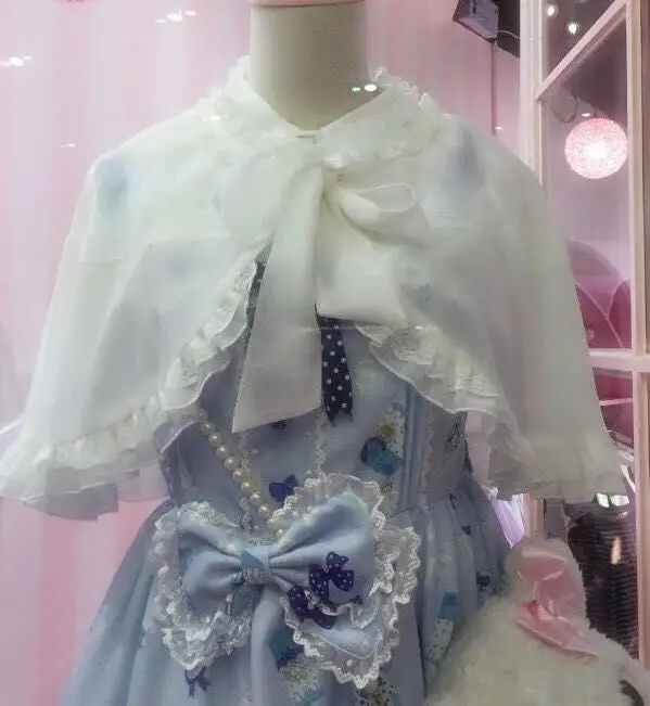 Summer lace shawl Japanese mori sweet lolita top kawaii girl victorian top loose gothic lolita shawl loli cos