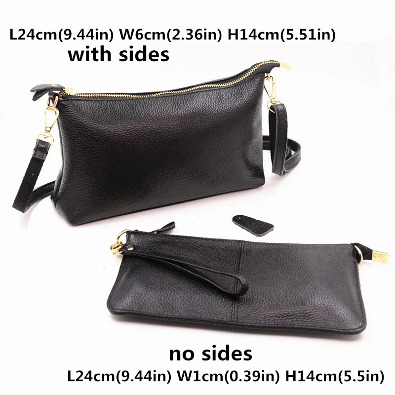 Skup Designerska kopertówka torebka damska torebka ze skóry naturalnej brązowa moda na zamek wygodna kopertówka sprzęgła damskie z paskiem 9 kolorów