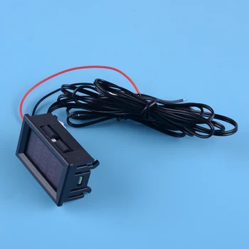 

DWCX Car Black Dual Digital LED Display Intercooler Supercharger Temperature Gauge Sensor Universal