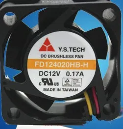 

For Y.S.TECH FD124020HB-H/ES 12V 0.17A 4020 4cm Cooling Fan