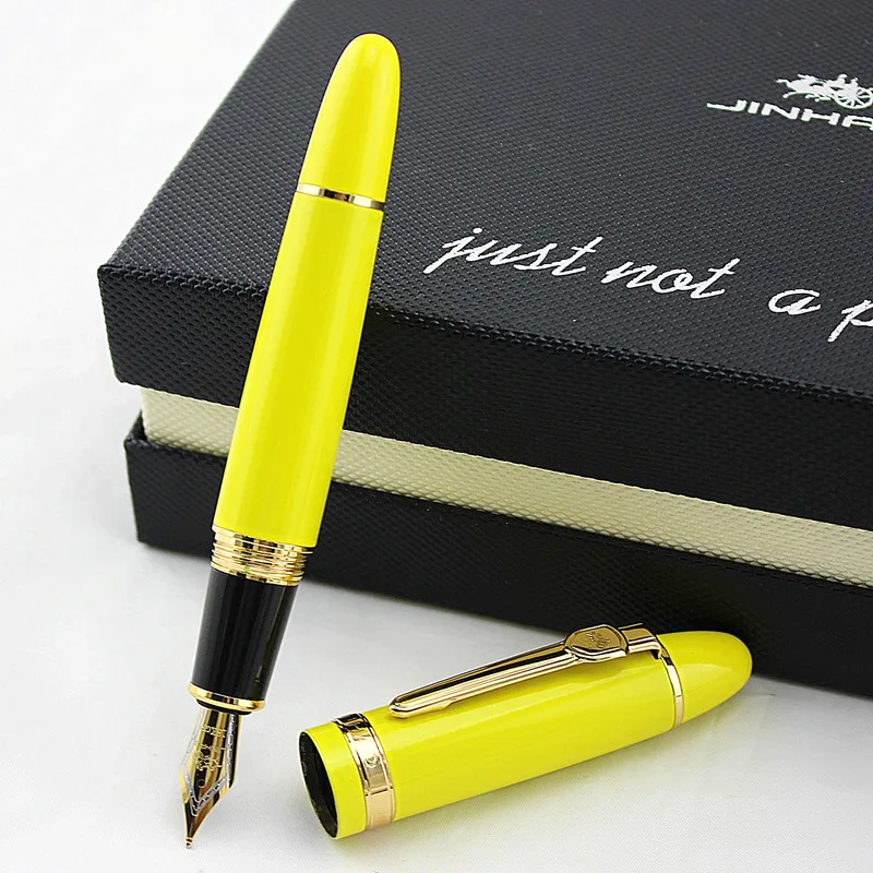 JINHAO 159 18KGP 0,7 мм СРЕДНИЙ перо с широким основанием авторучка офисная авторучка с коробкой - Цвет: E