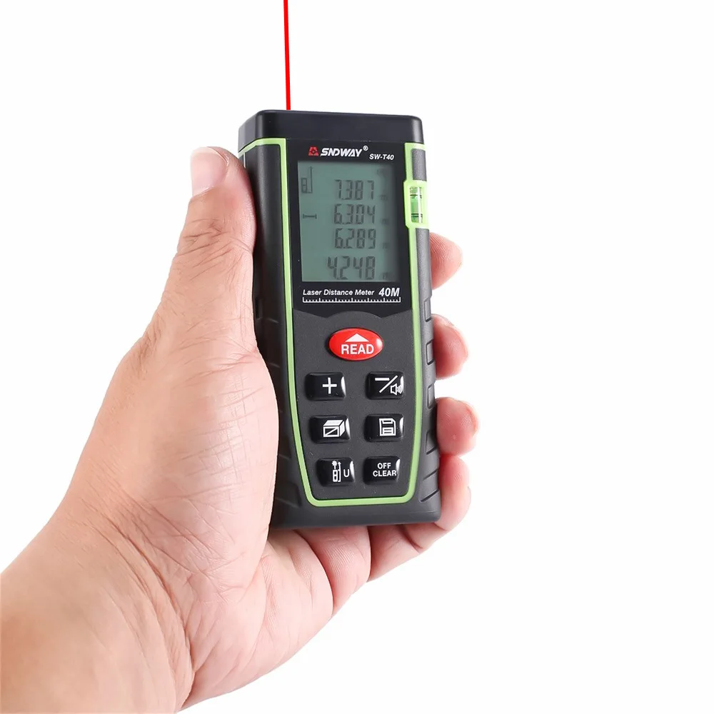 Лазерный дальномер измеритель расстояния SW T40m/60 м/80 м/100 м ленточный для сборки