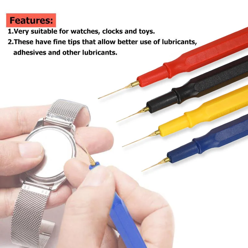 

1/set Watch Oiler Set For Watchmaker Professional Watch Oiler Kit Oiler Set 1 Oil Cup 4 Oil Pen Assortment Watch Repair Tool