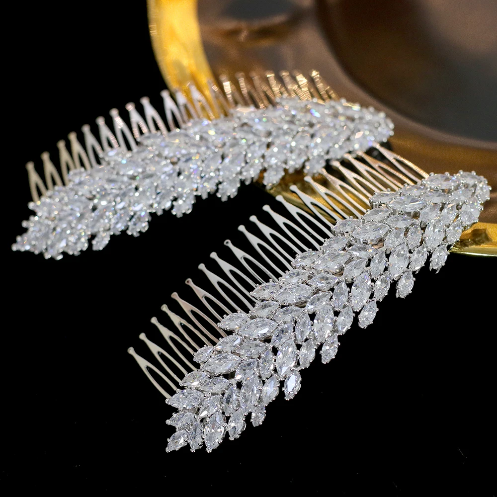 ASNORA высококачественные свадебные аксессуары для волос; свадебные аксессуары для волос серебряные заколки для невесты аксессуары для волос из циркония
