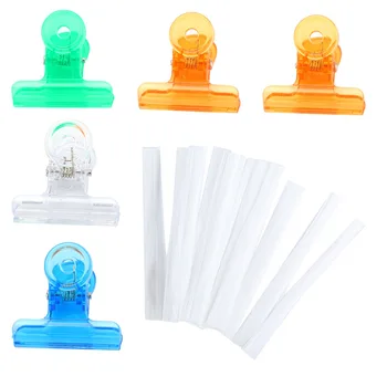 

10pcs Nail Extension Fiberglass Manicure Extend Form Acrylic Tips Nail Art Clamps Extension Fiber Wire Plastic Styling Clip Set