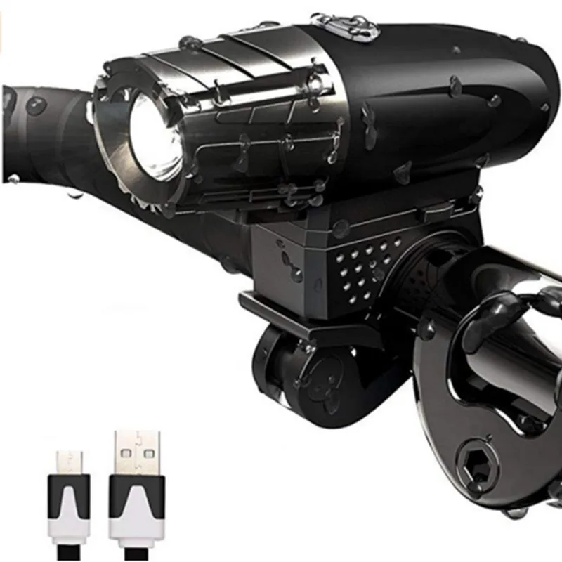 New USB Rechargeable Bike Light 1500mA Powerful Waterproof Mountain Bicycle Headlight Bright Front | Спорт и развлечения