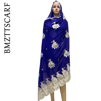 

Cotton Women Scarfs muslim embroidery 100% soft cotton scarf for shawls wraps BM910
