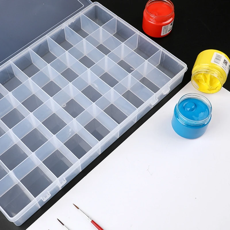 30 Compartments Plastic Paint Palette with Lid, Airtight Leakproof  Watercolor Palette for Gouache, Acrylic and Oil