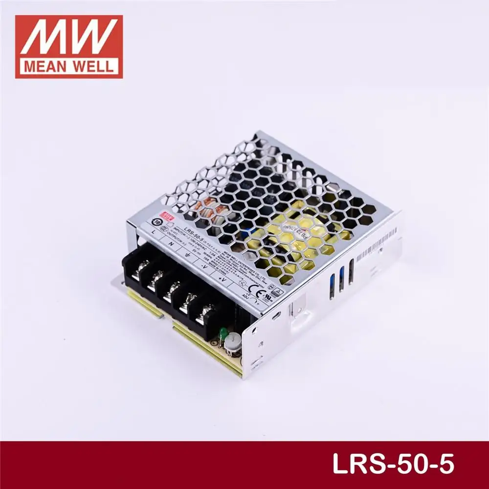 Только в том случае, 11,11) бренд MEAN WELL представляет LRS-50-5(6 шт.) 5V 10A meanwell LRS-50 50 Вт один Выход переключение Питание