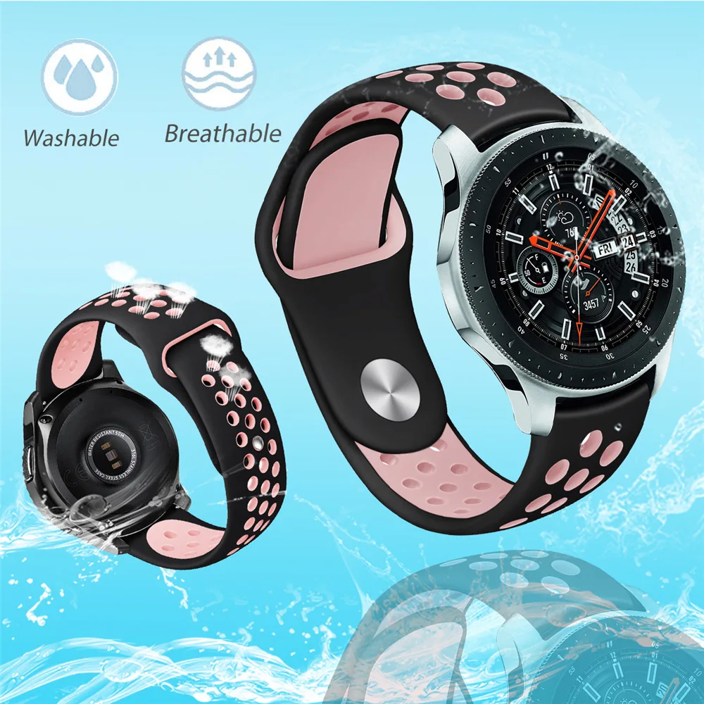 20 мм 22 мм какой ремешок для samsung Galaxy Watch 42 46 мм активный 2 Силиконовый мягкий Браслет Смарт носимые аксессуары