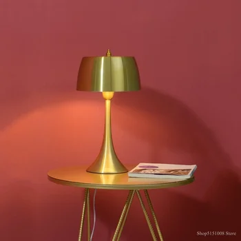 

Nordic bedroom table lamps for living room ins simple post-modern bedside lamp study room home deco light luxury metal lamp E27