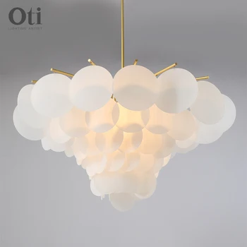 

Lámpara colgante moderno de techo, decoración nórdica para ropa, lámpara de bola de cristal para sala de estar, dormitorio,