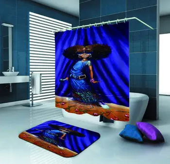 

Afro Girls Singer African American Girl Black Girl Bath Curtain