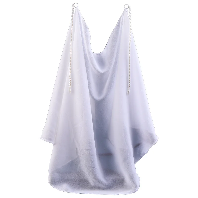 Hanfu DIY Veil Antique Hanging Ear Tassel Covering Curtain Song Headdress Dance Covering Veil Girl Ancient Costume Accessories