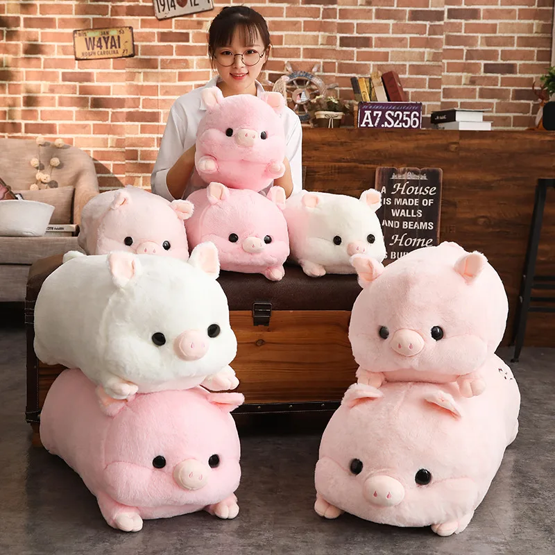 

Say Love Plush Pig Toy Hand Warmer Big Eyes Skin Pink Cream White Piggs Wi Holes Warm Plushie Kids Xmas Gift 50/70/90cm HT