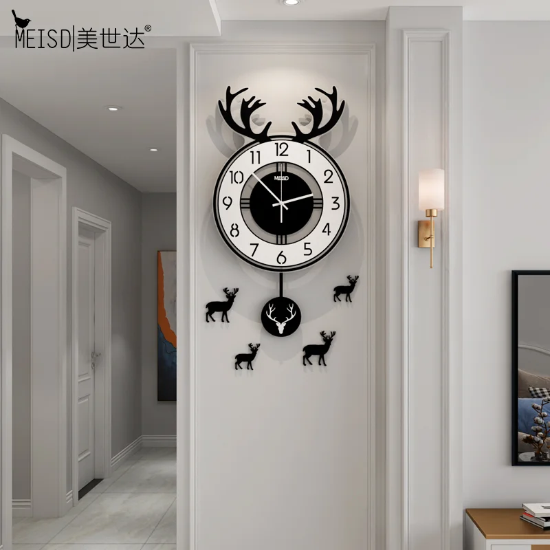 MEISD настенные часы с маятником современный дизайн тихие Подвесные на стену