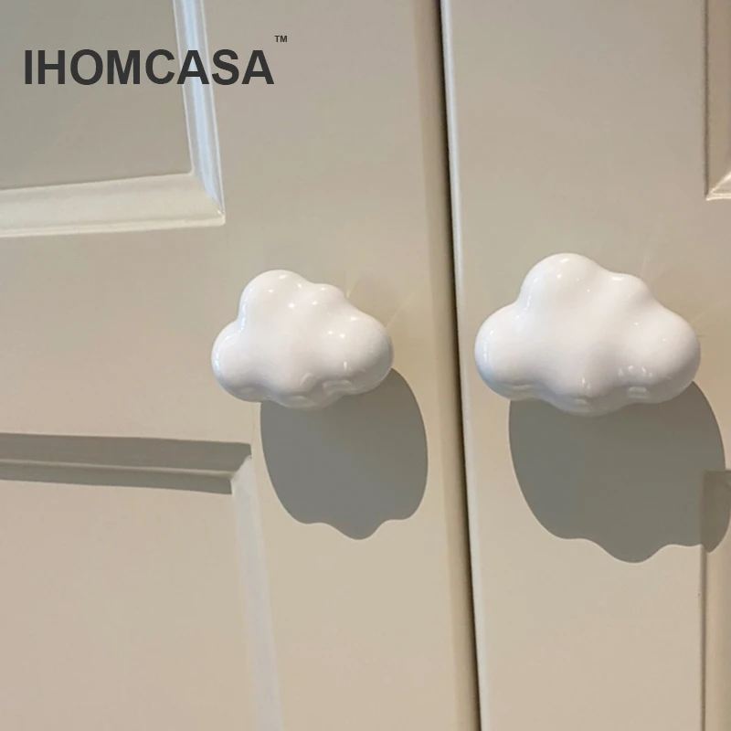 IHOMCASA мебель для детской комнаты керамические ручки шкафа облака Луна Звезды в