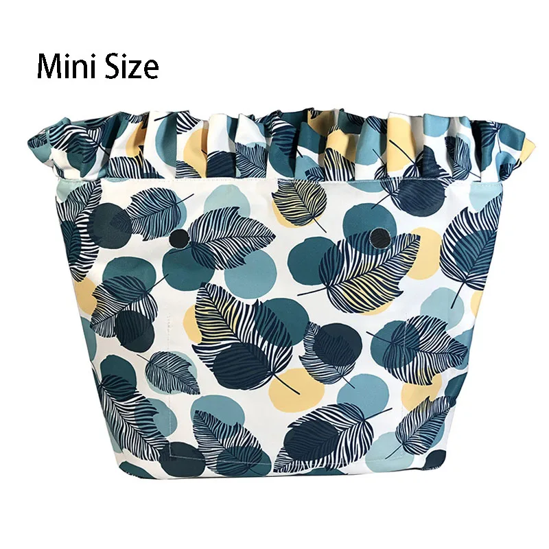 designer bags Floral Border Lining Colorful Print  Inner Zipper Pocket For Classic Mini Obag insert with inner waterproof coating for O bag wristlet corsage Totes