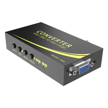 

1080P/720P HD Bnc+Vga to Vga+HDMI Converter o and Video Adapter for Camera, Tv, Computer(EU Plug)
