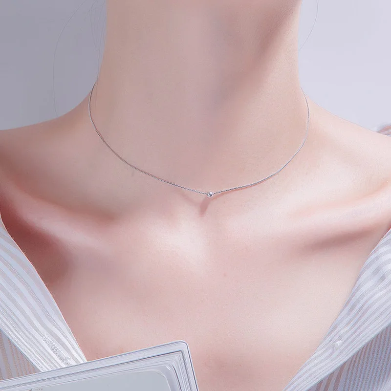 Get This Necklaces Pendant-Beads Wedding-Accessories Choker Fine-Jewelry 925-Sterling-Silver Women 1005001325142470