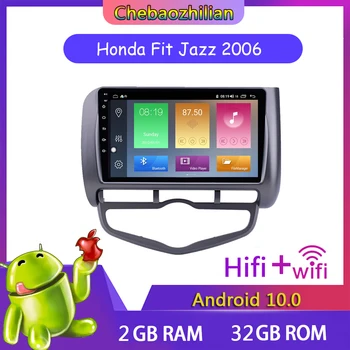 شراء4-Core 32G أندرويد 10.0 مشغل أسطوانات للسيارة مشغل وسائط متعددة لتحديد المواقع والملاحة لهوندا صالح جاز 2006 ستيريو راديو بلوتوث واي فاي