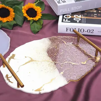 

Crystal Epoxy Resin Mold Irregular Coasters Tray Casting Silicone Mould DIY Tool 667E