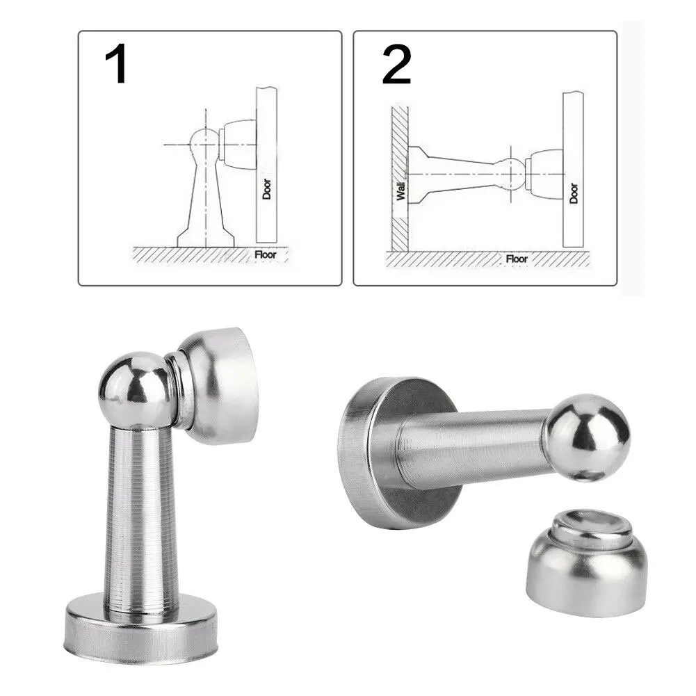 304 Stainless Steel Thickened Magnetic Door Stopper Doorstop Furniture Hardware Noiseless Doormagnet Door Holder Home Accessory