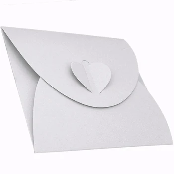 

50Pcs Creamy White Kraft Paper Envelope Bag Peach Heart Single Piece Loaded Western Style Retro Style Package