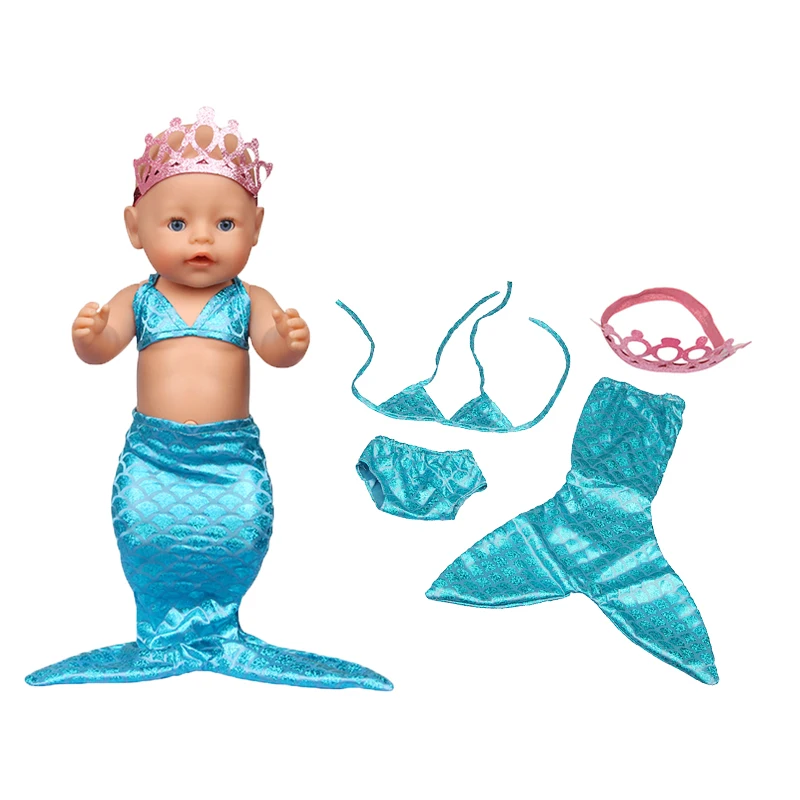 18inch 43cm Baby New Born Doll Clothes Accessories Make Up Mermaid Clothes Suit for Baby Kid Birthday&Festival Gift Panties plush doll accessories doll clothes accessories barbie doll clothes doll clothes doll accessories