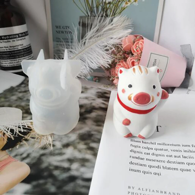 3D Пышное сердце силиконовая форма для ручной работы геометрический медведь полимерные инструменты DIY медведь каваи эпоксидная смола кошка ювелирные изделия Кролик свинка Ремесло