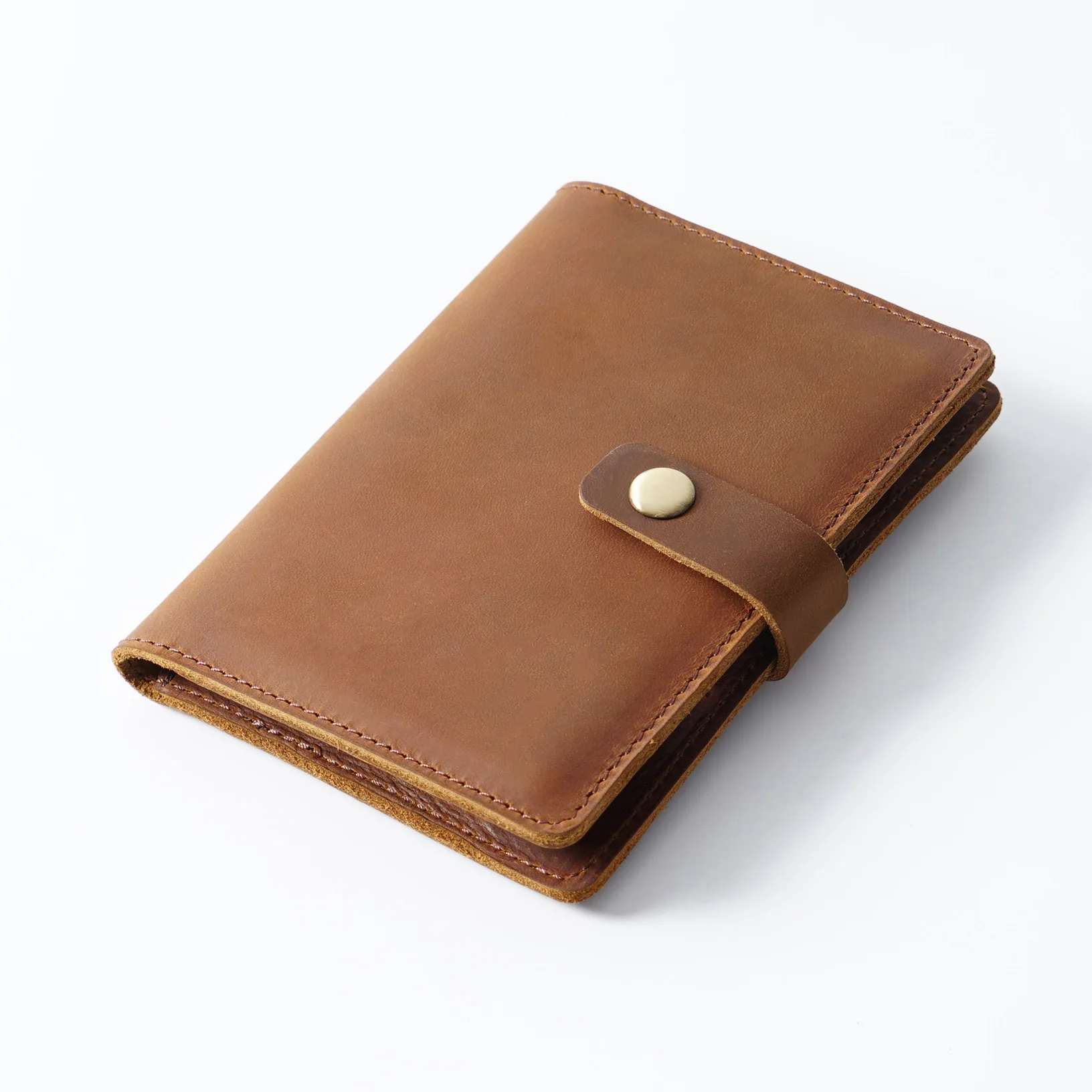 GENODERN Crazy Horse Skin Retro Passport Covers Genuine Leather Passport Bag Vintage Simple Passport Holder Travel Wallets