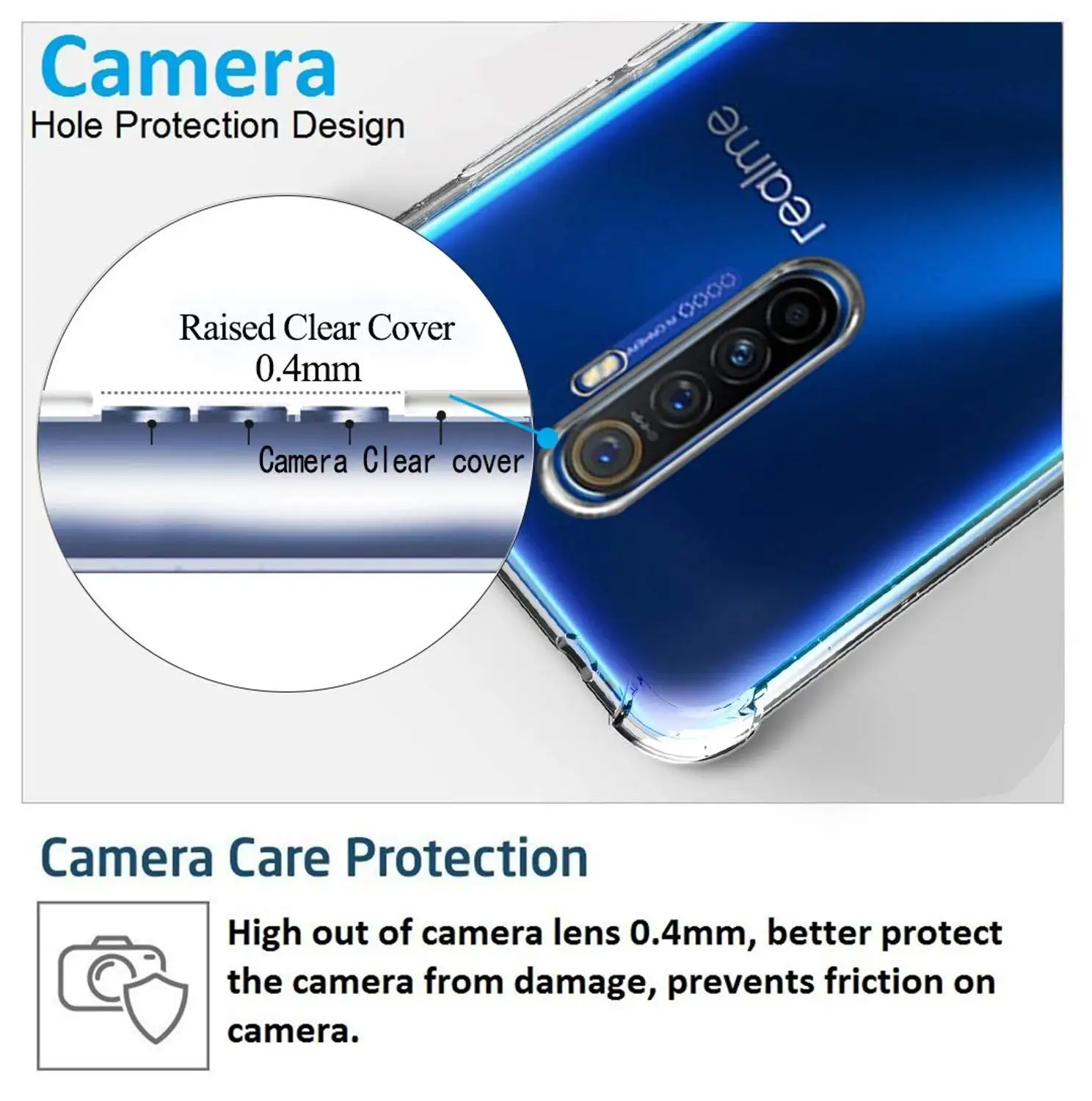 Clear Silicone Protective Phone Case with Reinforced Corners and Bumper Design