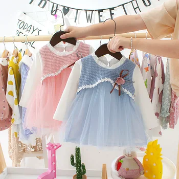 

2019 Autumn Baby Dress For Newborns Girl Long Sleeve Infant Dress Baby Girl Clothes Princess Birthday Party tutu Toddler Dresses