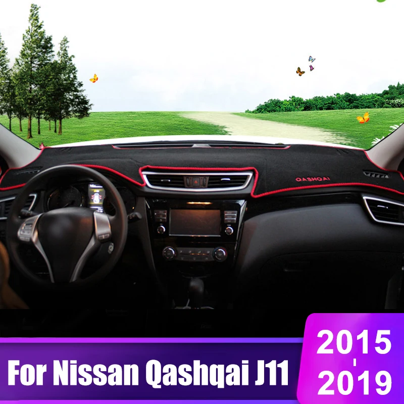 

For Nissan Qashqai J11 2015 2016 2017 2018 2019 Car Dashboard Cover Mats Avoid Light Pad Instrument Platform Desk Carpets