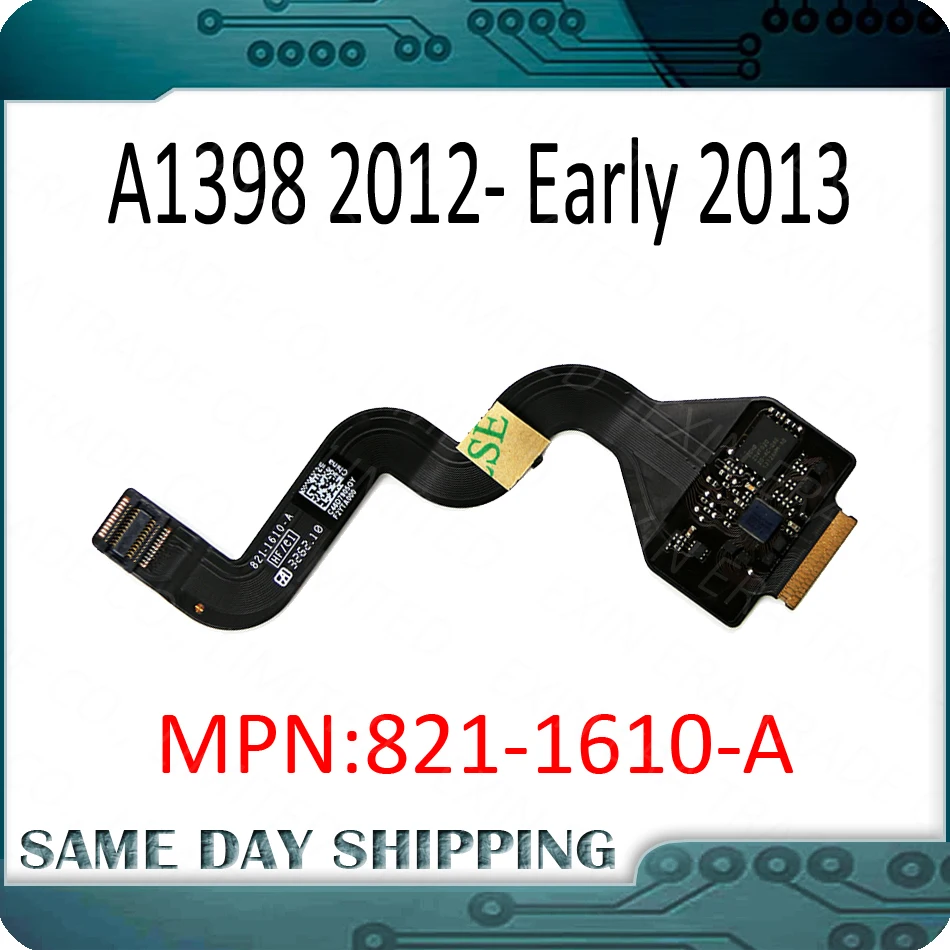 Подлинная A1398 трекпад тачпад кабель 821-1610-A 821-1610-02 для Apple Macbook Pro 15 ''Retina Mid 2012
