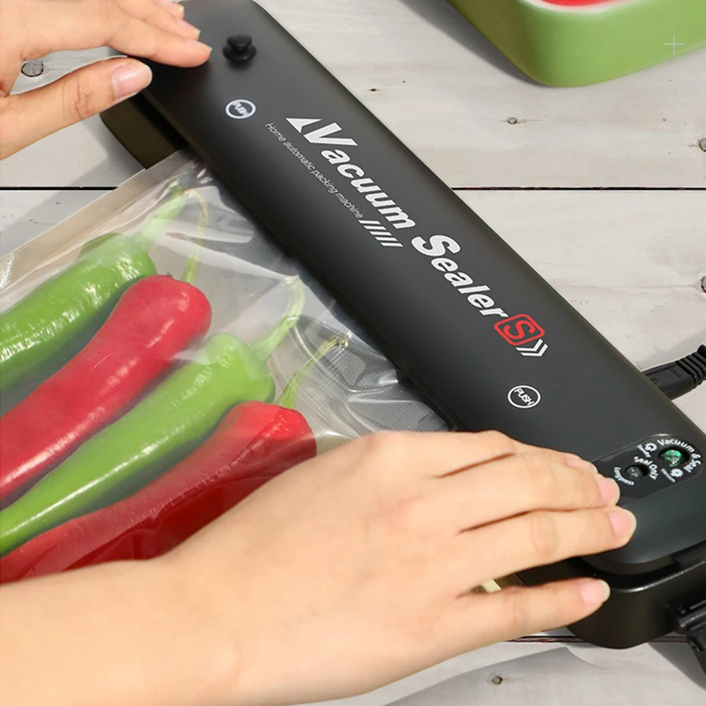 

Automatic Vacuum Sealer Machine for Food Saver Food Grade Vacuum Bags 100-245V Packaging Air Sealing Packer Package for Kitchen
