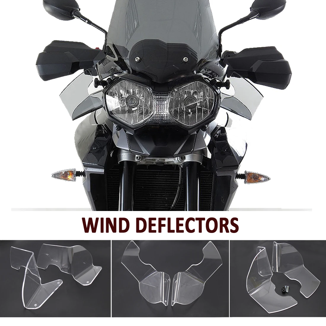 

Fit For Tiger 800 XRX 2015-2017 Motorcycle Shroud Windshield Windscreen Wind Deflector HandShield Handguard