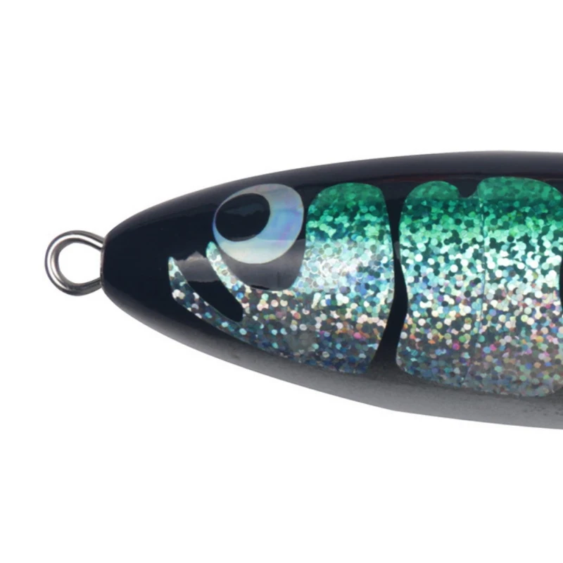 New 1 pcs 140g/23.5cm Sequin Wood Fish Lure Bionic Hard Bait Sea Fishing Pencil Bait Artificial Salt Fishing Lure