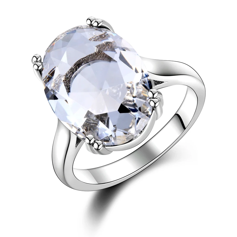 Fashion Women's Jewelry S925 Silver Ring Mystic Fire Rainbow Topaz Rings Wedding Jewelry Party Gift